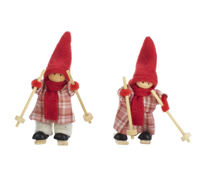 HIIHTÄVÄ TONTTU 11CM 2LAJ.