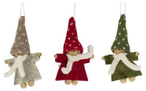 [10925] PIKKUTONTTU 10CM 3LAJ.